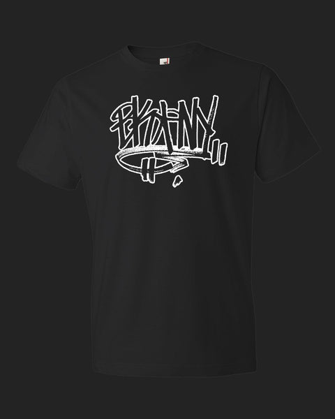 BK*NY HANDSTYLE Outlined - black tee white print