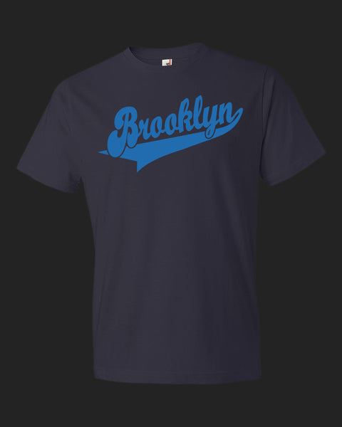 Brooklyn Dugout Tee Royal Blue print